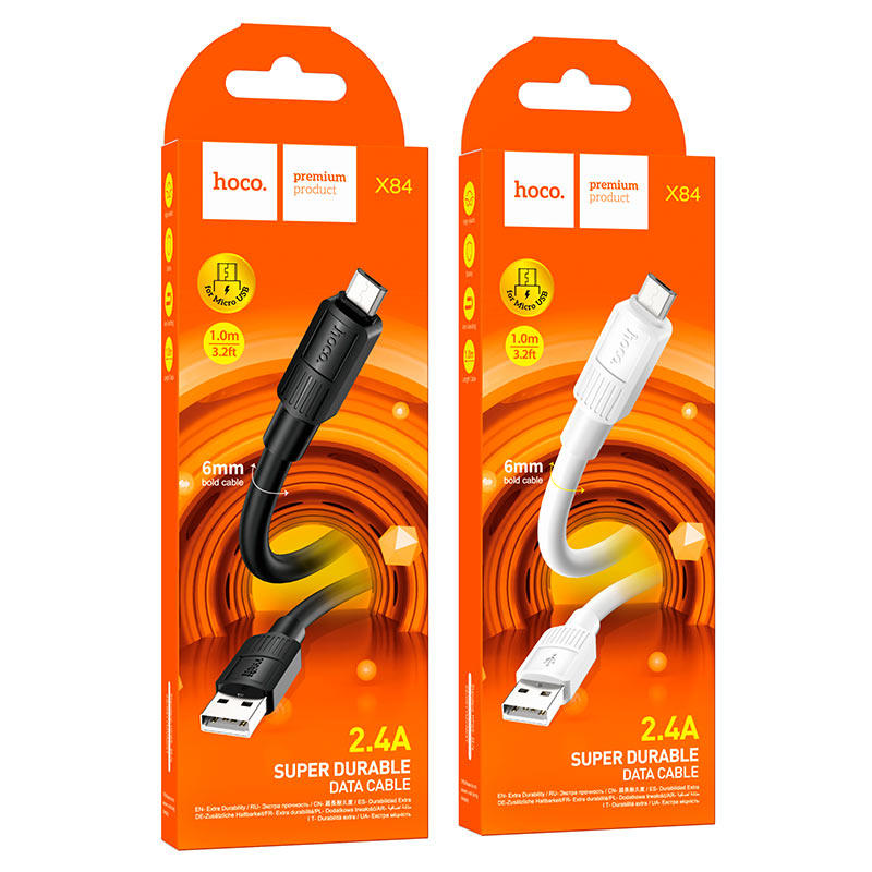 Cable USB to Micro-USB “X84 Solid” charging data sync Cable USB to Micro-USB “X84 Solid” charging data sync